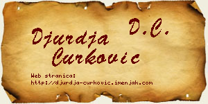 Đurđa Ćurković vizit kartica